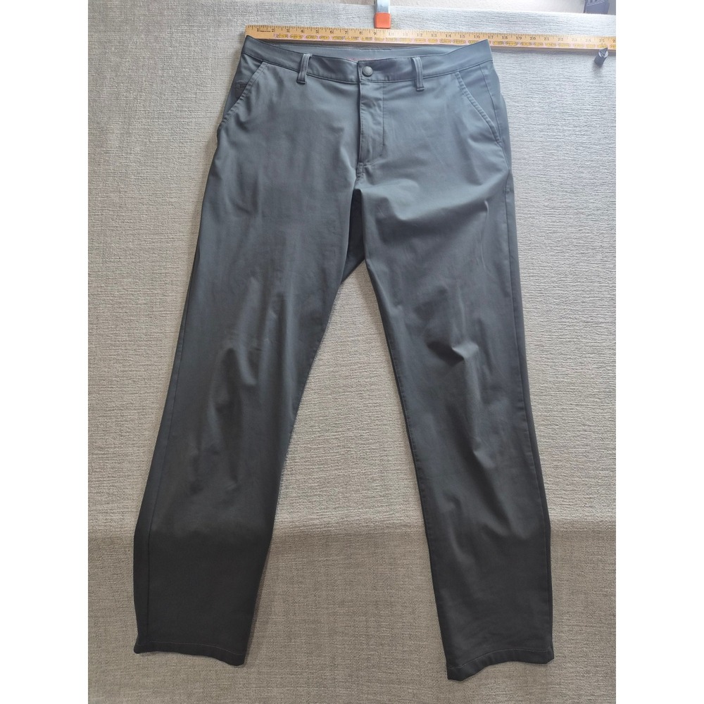Rhone A Journey Begins With A Single Step Chino Pants Mens 33x28 Gray Flat Front